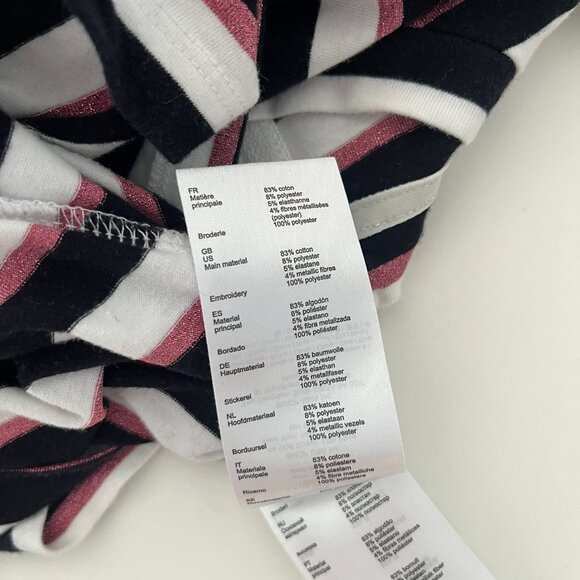 Maje Tiffany Back-Zip Metallic-Stripe Tee - Picture 10 of 10